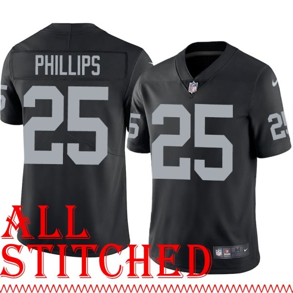 Black Home Irvin Phillips Jersey Oakland LV Raiders #25