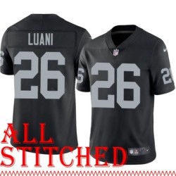 Black Home Shalom Luani Jersey Oakland LV Raiders #26
