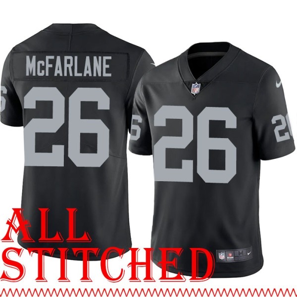 Black Home Nyle McFarlane Jersey Oakland LV Raiders #26