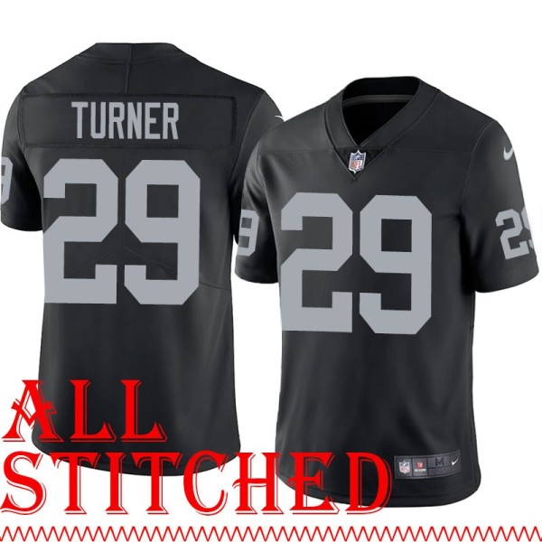 Black Home Eric Turner Jersey Oakland LV Raiders #29