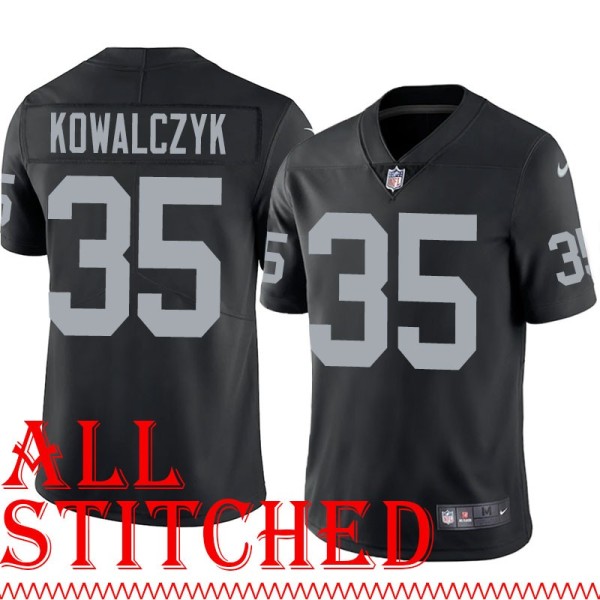 Black Home Walt Kowalczyk Jersey Oakland LV Raiders #35