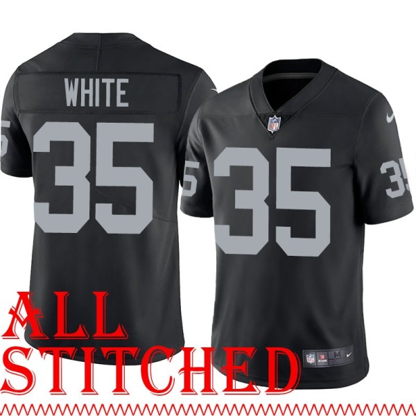 Black Home Zamir White Jersey Oakland LV Raiders #35