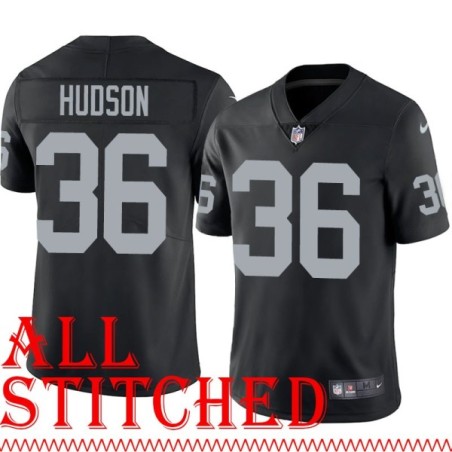 Black Home Bob Hudson Jersey Oakland LV Raiders #36