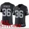 Black Home Shawntae Spencer Jersey Oakland LV Raiders #36