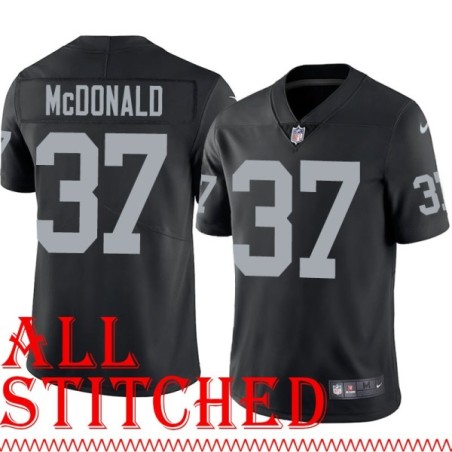 Black Home Tevin McDonald Jersey Oakland LV Raiders #37
