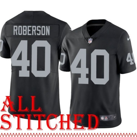 Black Home Bo Roberson Jersey Oakland LV Raiders #40