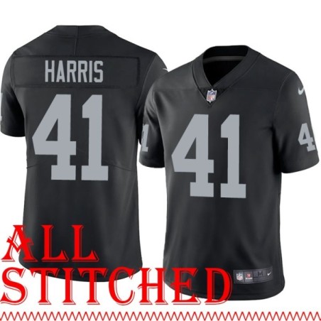 Black Home Erik Harris Jersey Oakland LV Raiders #41