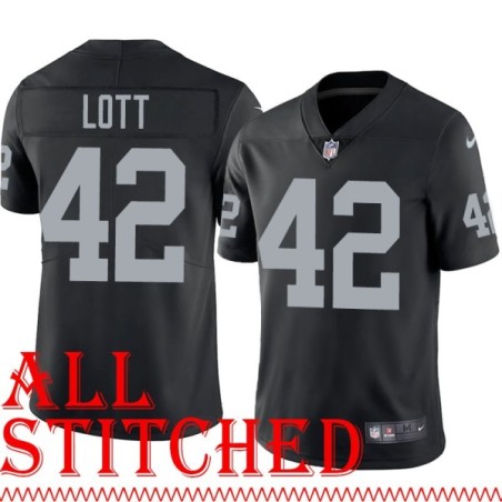 Black Home Ronnie Lott Jersey Oakland LV Raiders #42