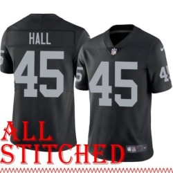 Black Home Tim Hall Jersey Oakland LV Raiders #45