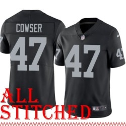 Black Home James Cowser Jersey Oakland LV Raiders #47