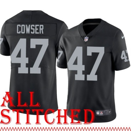 Black Home James Cowser Jersey Oakland LV Raiders #47