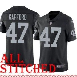 Black Home Thomas Gafford Jersey Oakland LV Raiders #47
