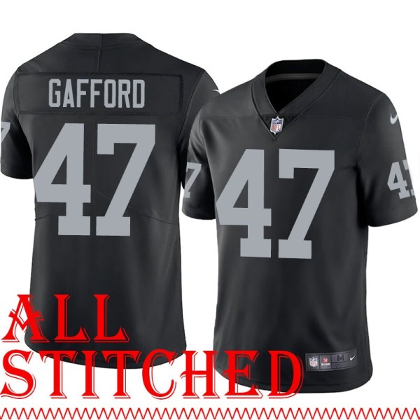 Black Home Thomas Gafford Jersey Oakland LV Raiders #47