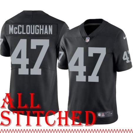 Black Home Kent McCloughan Jersey Oakland LV Raiders #47