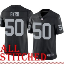 Black Home Darryl Byrd Jersey Oakland LV Raiders #50