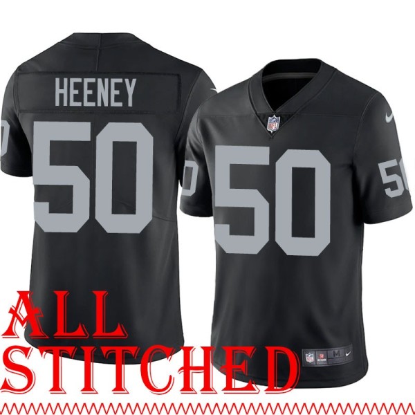 Black Home Ben Heeney Jersey Oakland LV Raiders #50