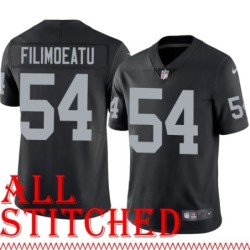 Black Home Bojay Filimoeatu Jersey Oakland LV Raiders #54
