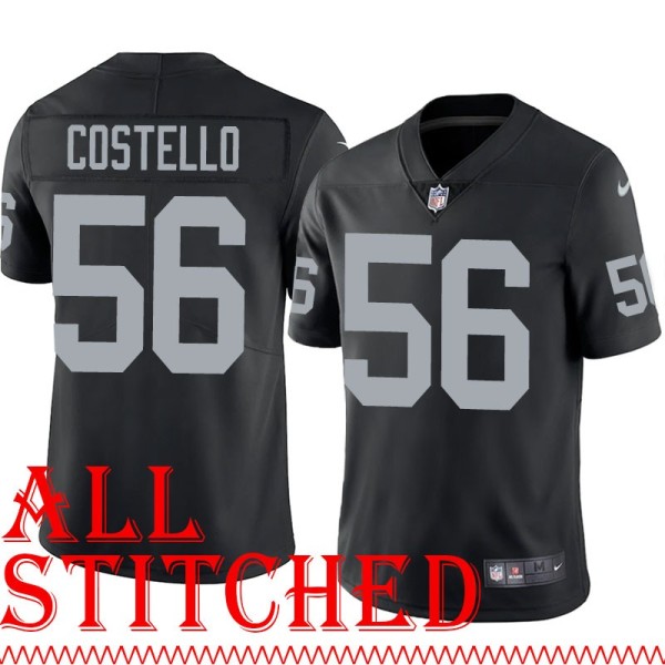 Black Home Joe Costello Jersey Oakland LV Raiders #56