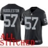 Black Home John Huddleston Jersey Oakland LV Raiders #57