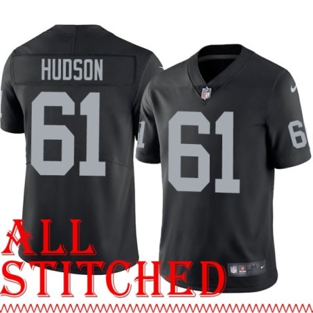 Black Home Rodney Hudson Jersey Oakland LV Raiders #61