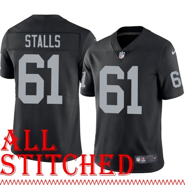 Black Home Dave Stalls Jersey Oakland LV Raiders #61