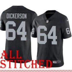 Black Home Andy Dickerson Jersey Oakland LV Raiders #64