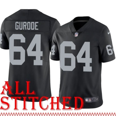 Black Home Andre Gurode Jersey Oakland LV Raiders #64