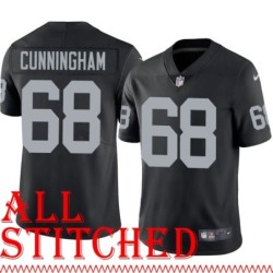 Black Home Rick Cunningham Jersey Oakland LV Raiders #68