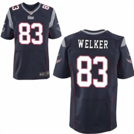 [NEW,Elite] Wes Welker Football Jersey -New England #83 NEW Football Jersey(Blue)