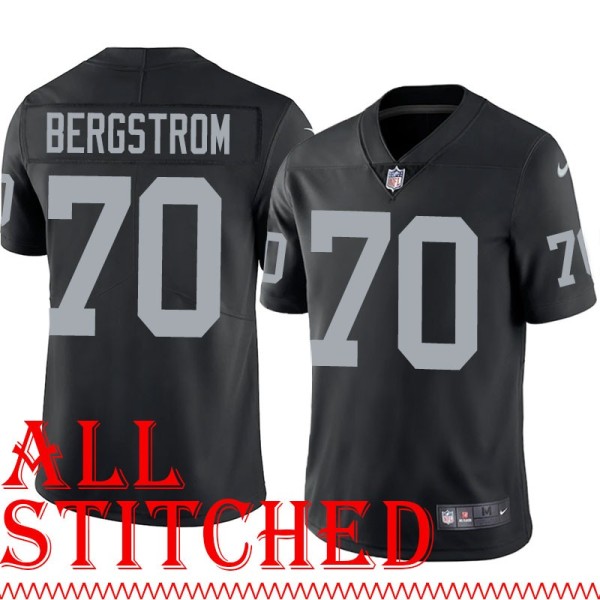 Black Home Tony Bergstrom Jersey Oakland LV Raiders #70