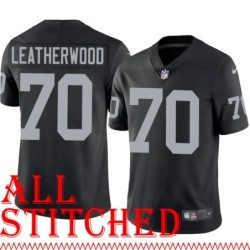Black Home Alex Leatherwood Jersey Oakland LV Raiders #70