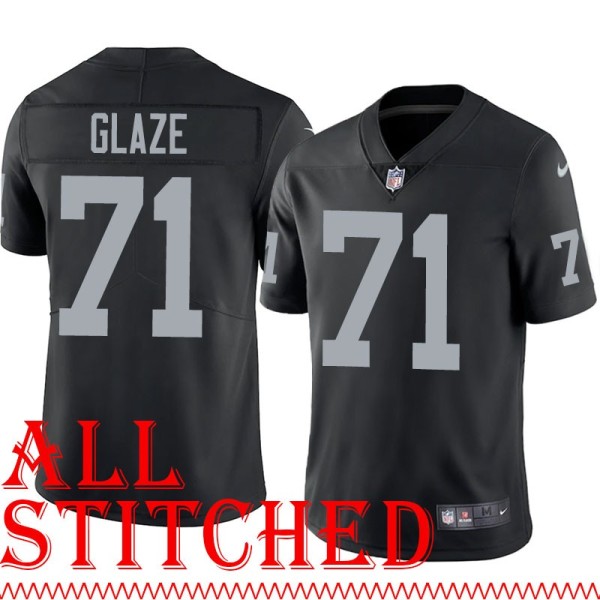 Black Home Delmar Glaze Jersey Oakland LV Raiders #71
