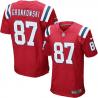 [NEW,Elite] Rob Gronkowski Football Jersey -New England #87 NEW Football Jersey(Red)