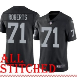 Black Home Cliff Roberts Jersey Oakland LV Raiders #71