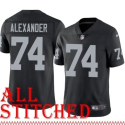 Black Home Vadal Alexander Jersey Oakland LV Raiders #74