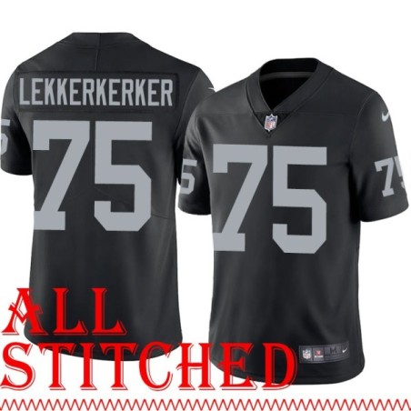 Black Home Brad Lekkerkerker Jersey Oakland LV Raiders #75