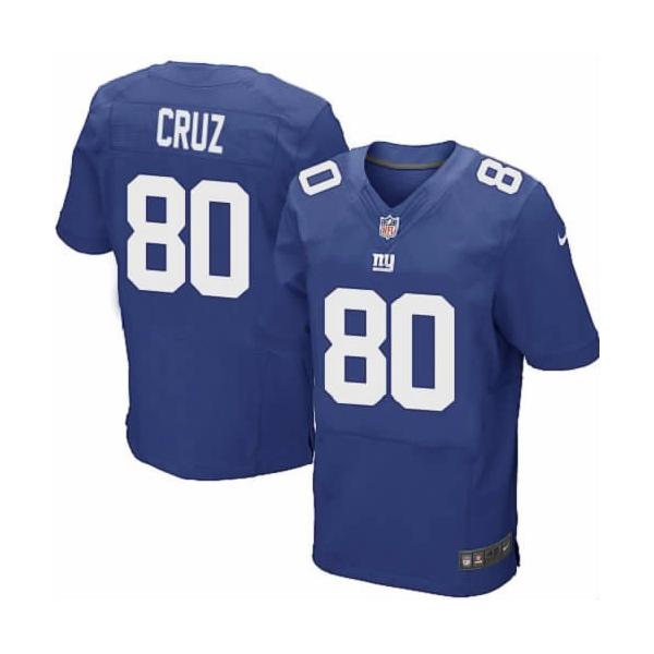 [NEW,Elite] Victor Cruz Football Jersey -NY-G #80 NEW Football Jersey(Blue)