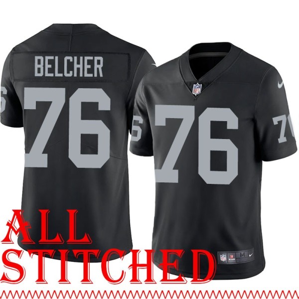 Black Home Kevin Belcher Jersey Oakland LV Raiders #76