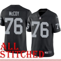 Black Home Mike McCoy Jersey Oakland LV Raiders #76