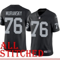 Black Home Ed Muransky Jersey Oakland LV Raiders #76