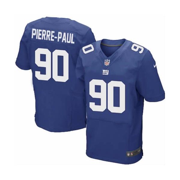 [NEW,Elite] Jason Pierre-Paul Football Jersey -NY-G #90 NEW Football Jersey(Blue)