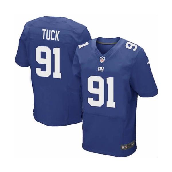 [NEW,Elite] Justin Tuck Football Jersey -NY-G #91 NEW Football Jersey(Blue)