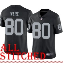 Black Home Timmie Ware Jersey Oakland LV Raiders #80