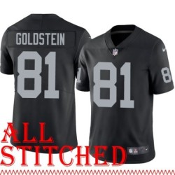 Black Home Alan Goldstein Jersey Oakland LV Raiders #81
