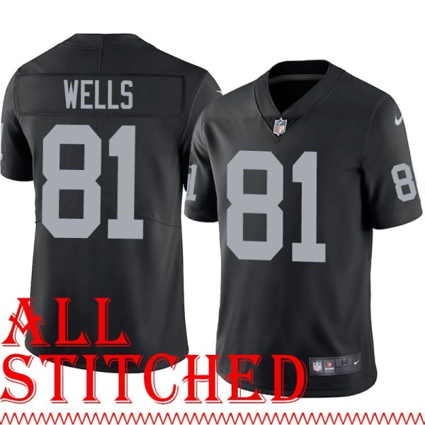 Black Home Warren Wells Jersey Oakland LV Raiders #81