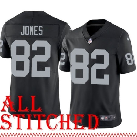Black Home Horace Jones Jersey Oakland LV Raiders #82
