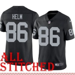 Black Home Daniel Helm Jersey Oakland LV Raiders #86