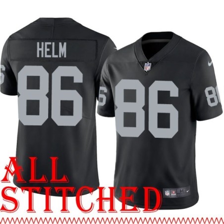 Black Home Daniel Helm Jersey Oakland LV Raiders #86