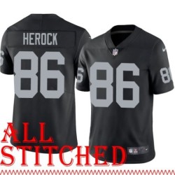 Black Home Ken Herock Jersey Oakland LV Raiders #86