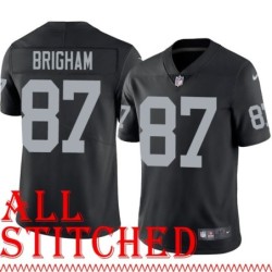 Black Home Jeremy Brigham Jersey Oakland LV Raiders #87